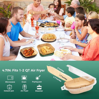 COSORI Disposable Air Fryer Liners - 100PCS Parchment Paper Sheets for 2 QT Mini Air Fryer | 4.7 Inch Square