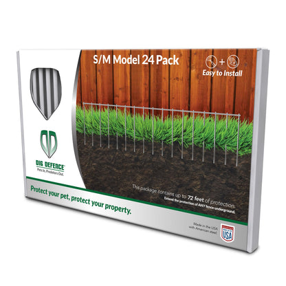 Dig Defence Original Animal Barrier Fence - Small/Medium Decorative Garden Fence, Outdoor No Dig Fence for Dogs and Rabbits, Yard and Patio - 32”(L) x 8”(H), 24 Pack