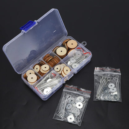 50 Set Doll Joints Cotter Pin Skeleton Movable Engage Bolt for Teddy Bear Making Supplies - Wood