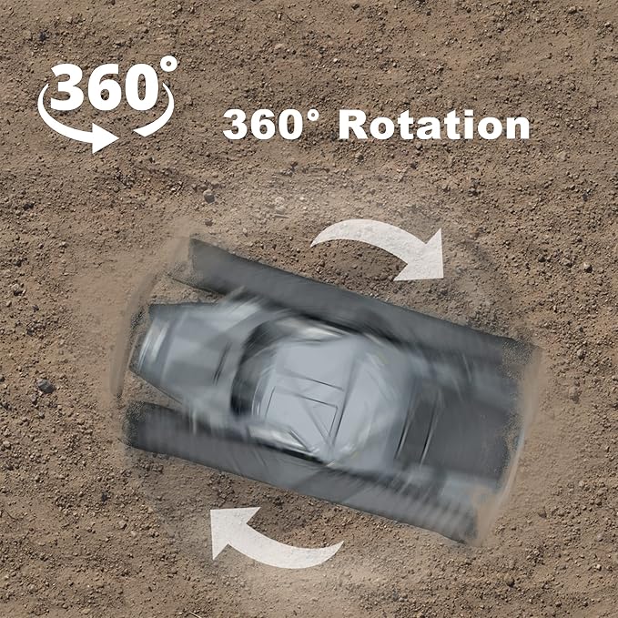 RC Tank Car 1:12 Remote Control Crawler 12KM/H High Speed Tank 2.4Ghz RC Rock Crawler Off-Road 4WD 360°Rotating Drifting Car with Rechargeable BatteryMilitary Truck Toy for Adults and Kids