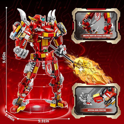 STEM 2 in1 Tyrannosaurus Dinosaur Building Kits Compatible with Dinosaur Set Transforming Mech Robot Building Sets for Adults Educational Gift Toy for Kids Boys 6-10 (504 PCS)