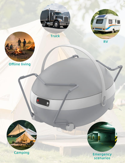 modiwell Dry Flush Toilet, Portable Waterless Self-Contained Rechargeable Toilet, Ideal for RVs, Van, Off-Grid, Tiny House, Boat