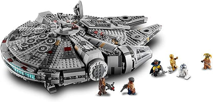 LEGO Star Wars Millennium Falcon 75257 Building Set - Starship Model with Finn Chewbacca Lando Calrissian Boolio C-3PO R2-D2 and D-O Minifigures The Rise of Skywalker Movie Collection