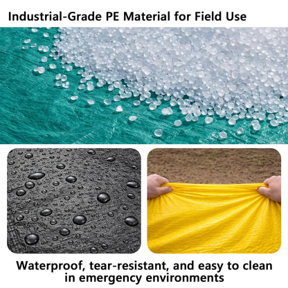 Emergency Triage Tarps – Mini Treatment Area Set of 4 for First Aid & Emergency Response (Red, Yellow, Green, Black)