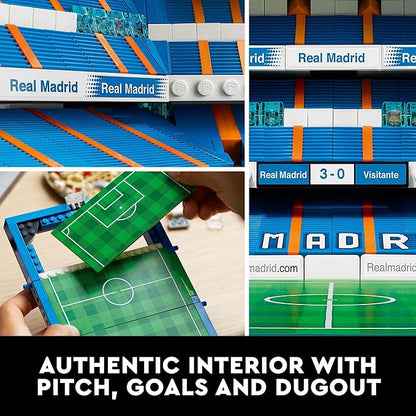 LEGO Icons Real Madrid Santiago Bernabéu Stadium 10299 Building Set - Soccer Field and Model Building Kit for Adults Home and Office Collectible Decor Piece Great Gift Idea for Sports Fans