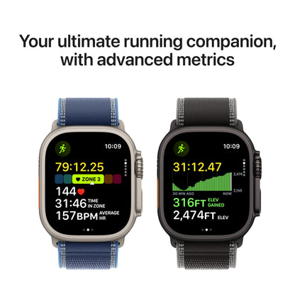 Apple Watch Ultra 3 [GPS + Cellular 49mm] Running & Multisport Smartwatch w/Rugged Titanium Case w/Black Titanium Milanese Loop - L. Satellite Communications, Advanced Health & Fitness Tracking