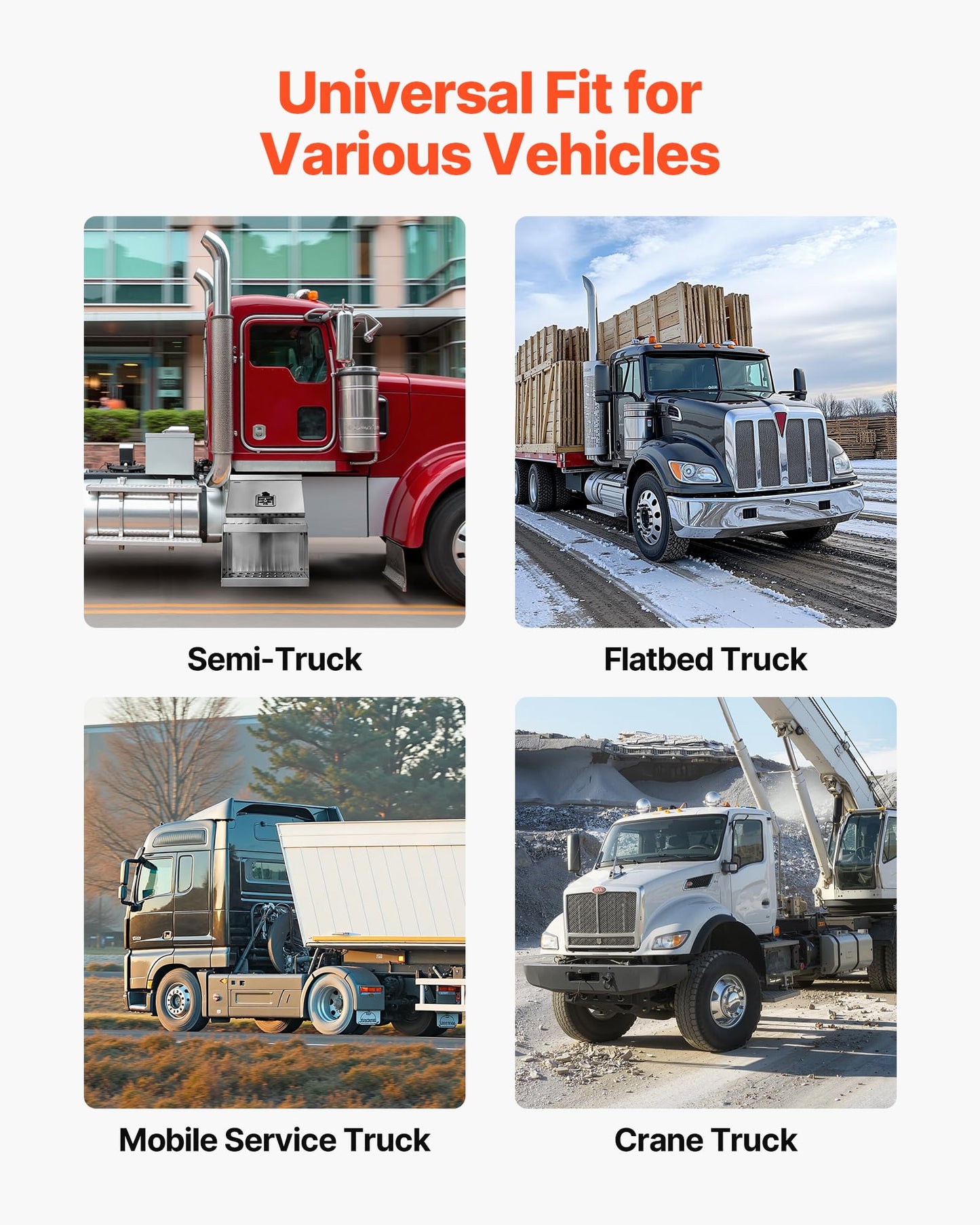 VEVOR Semi-Truck Step Tool Box, 18" x 27.5" x 25.4" Heavy Duty Aluminum Toolbox Side Mount, Waterproof Side Storage Saddle Step Box with T-Handle Lock & Keys for Semi Trucks, Flatbed Trailers