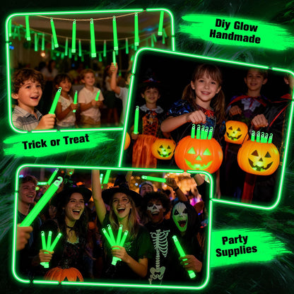 Sotiff 300 Pcs Bright 6 Inch Large Glow Sticks Bulk Emergency Glow in The Dark Sticks with 12 Hour Duration for Camping Hiking Outdoor Parties Activities Survival Storms (Green)