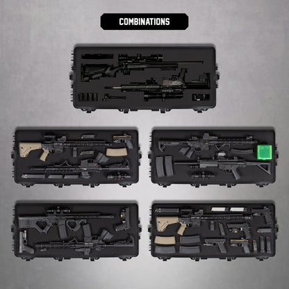 Durabox All Weather Hard Case 47 x 21 x 8” – TSA Approved Rifle Case with Customizable Foam, Dual Ergonomic Handles and Wheels - Waterproof Travel Case for Rifles, Guns, Shotguns, Ammo, Scopes & Gear