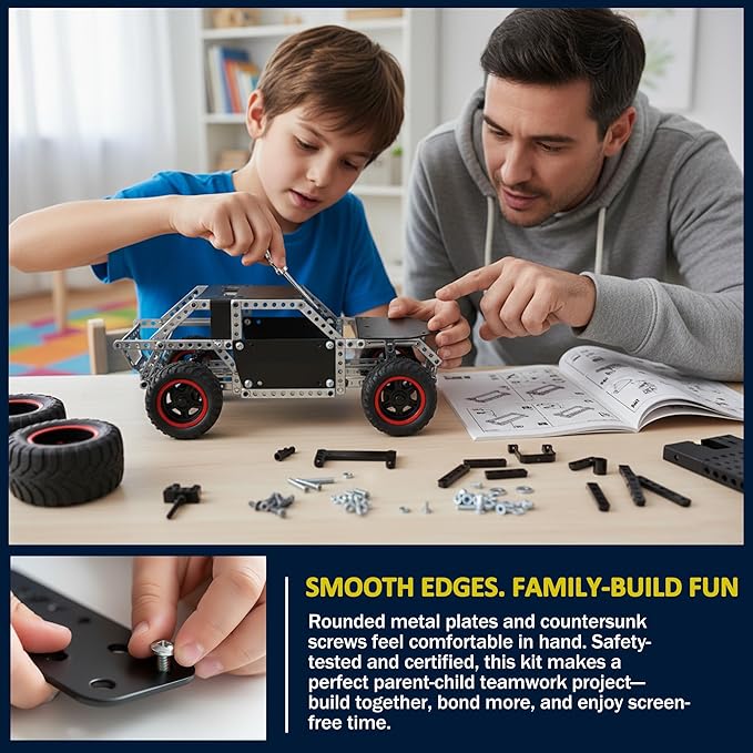 496 Pcs Metal Building Toys for Boys &amp Girls 8-12 Years Old Off-Road Vehicle Model Truck Kits STEM Engineering Construction Set Monster Car Educational Gift for Kids Ages 8 9 10+