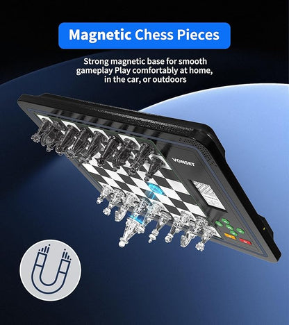 Electronic Chess Board L6 with LED Lights Computer Chess Set with Piece Position Display Chess Computer Game for Beginners and Lovers
