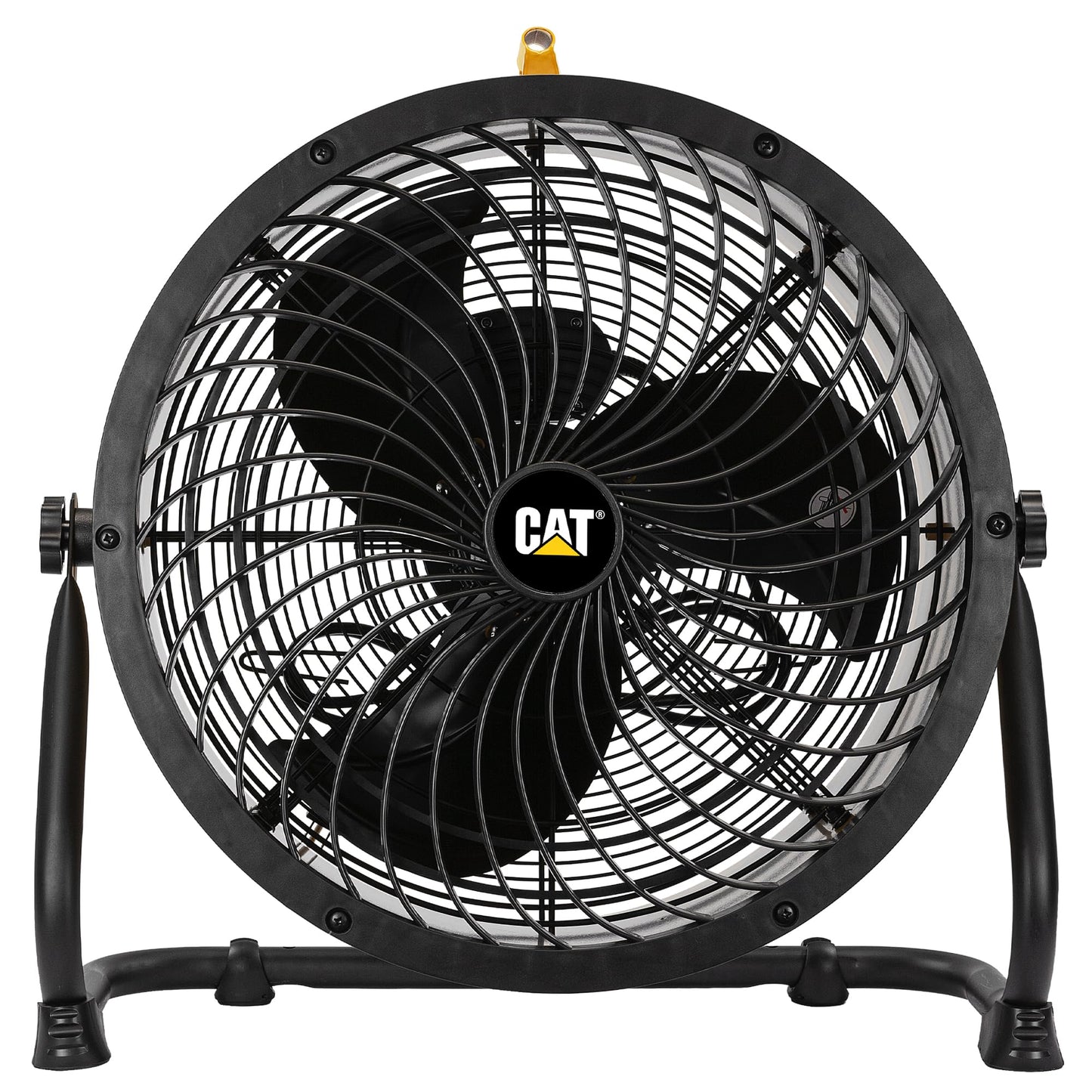 CAT fans - 18”-Blade High-Velocity Drum Fan Heavy Duty Industrial Grade (Yellow, 2-in-1): 3,400 CFM, 4-Speed, 360 Degree Adjustable Drum Head, Dual Ball Bearing Motor with Die-Cast Cover (HVD-18AC)