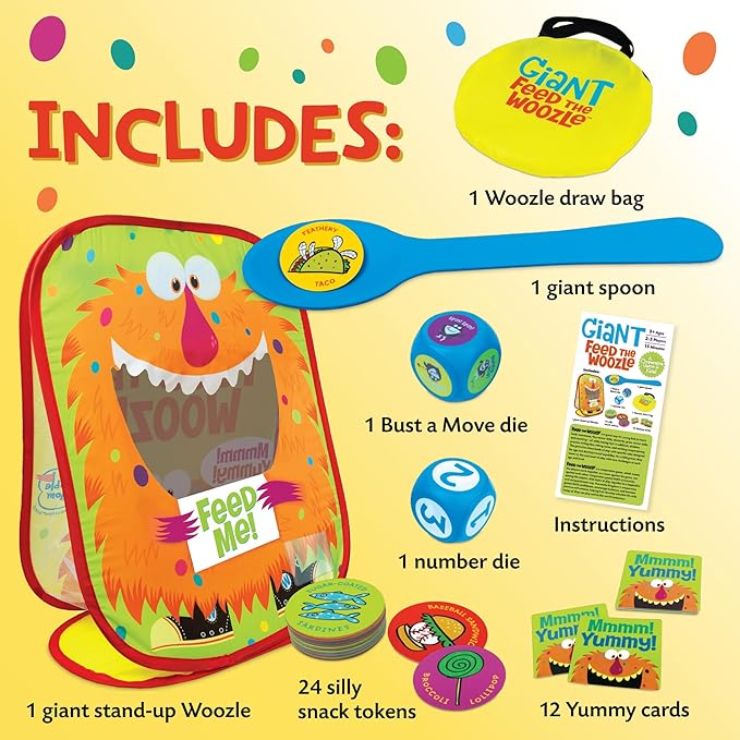 Peaceable Kingdom Giant Feed The Woozle Cooperative Game - Ages 3 and Up