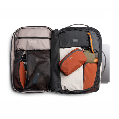 Bellroy Lite Travel Pack 38L (carry-on backpack, large travel backpack for international travelers, with laptop pocket, interior packing cells and tuck-away shoulder straps) - Ash