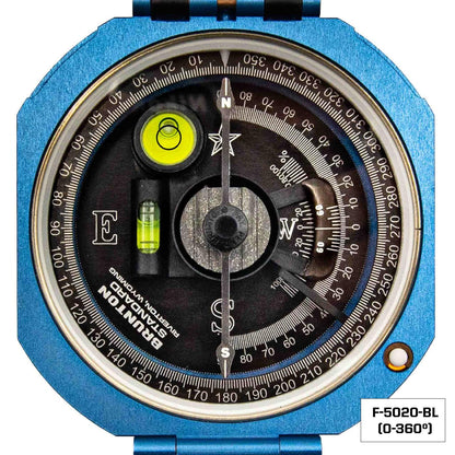 Brunton Standard Transit, Azimuth (0–360°), Blue - Professional Pocket Transit with Clinometer