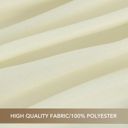 sancua Beige Tablecloths for 6 Foot Rectangle Tables, 8 Pack - Washable Polyester Fabric Table Cloth for Wedding Party, Birthday, Banquet Reception, 54x108 Inch Ivory
