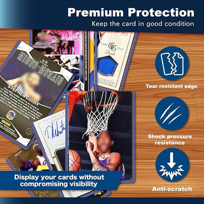 500 Hard Card Sleeves Card Toploaders for Protection for Baseball Football Premium Top Loaders for Cards Ensuring Safety (500 Hard Sleeves)