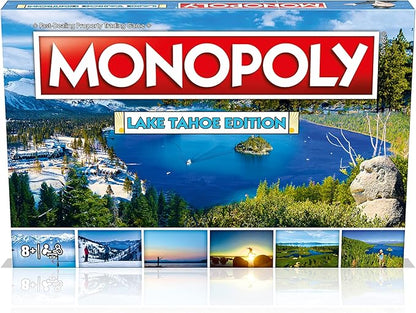 Monopoly Lake Tahoe Edition Board Game – Family Game for Ages 8+ 2-6 Players Fun for Adults and Children Ideal for Game Night