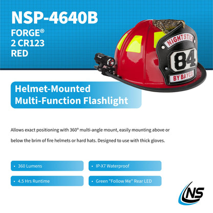 Nightstick XPP-5566RX Intrant Intrinsically Safe Dual Angle Light NSP-4640B Forge™ Helmet-Mounted Multi-Function Flashlight