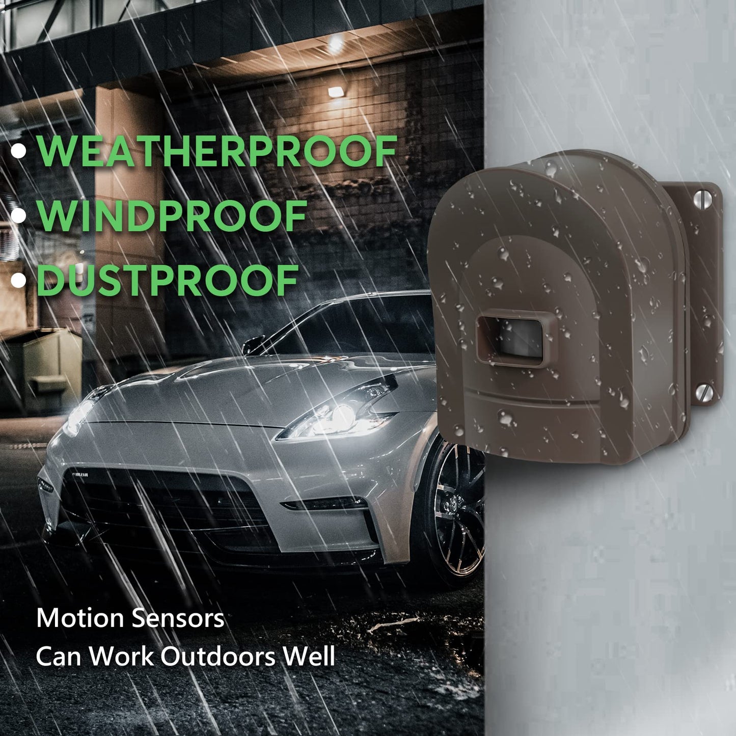 1/2 Mile Hosmart Driveway Alarm Wireless Sensor System & Driveway Sensor Alert System Weatherproof Security Outdoor Motion Sensor & Detector(1 Receiver & 4 Sensors)