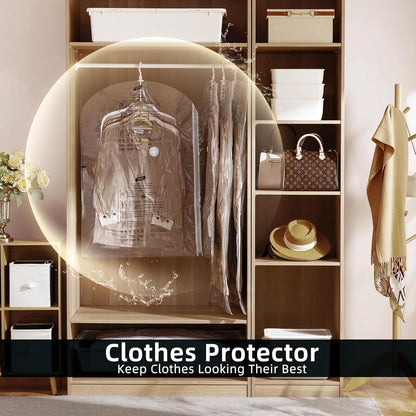 TAILI Vacuum Storage Bags - Space Saver for Clothing, Suits & Jackets | 3 Long & 3 Short Clear Bags