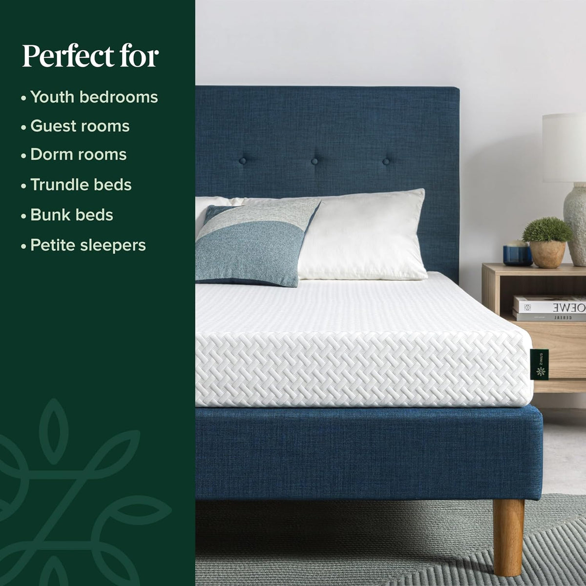 ZINUS 6 Inch Twin Memory Foam Mattress - Cooling Essential Design, Medium Feel, Fiberglass Free, Safe Materials