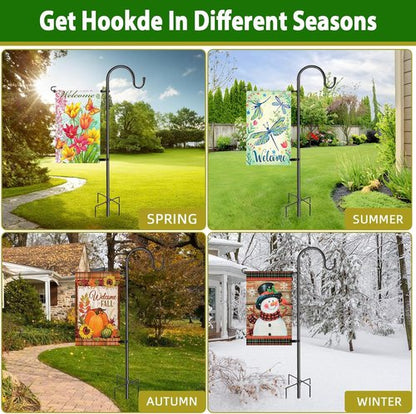 Heavy Duty Garden Flag Stand Pole Holder by [Brand Name] - Rust-Resistant Steel for 12x18 Flags & More