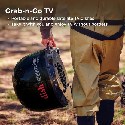 Winegard PL8035R Dish Playmaker Dual with Receiver - Automatic Satellite Antenna W/Dual Receiver Support for PL-70LR - RV, Camping, Tailgating, Outdoor, TV Connectivity - Outdoor