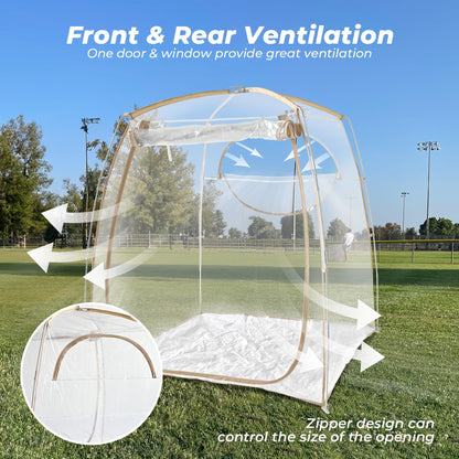All Weather Proof Pod Sports Pod,540°View Weather Tent,2-4 Person Instant Tent with Sealed Floor,Outdoor Screen House with Carrying Bag,Weather Shelter for Sport Event,Camping,Fishing-70 Lx70 Wx63 H