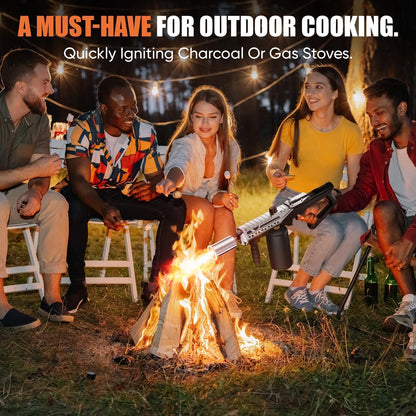 Koackl Powerful Propane Torch Gun 2 Pack, Kitchen Torch with Adjustable Flame, Flamethrower Blow Torch Gun, Gas Welding Kits for BBQ, Searing Steak, Camping & Charcoal Torch Lighter(Tank Not Included)