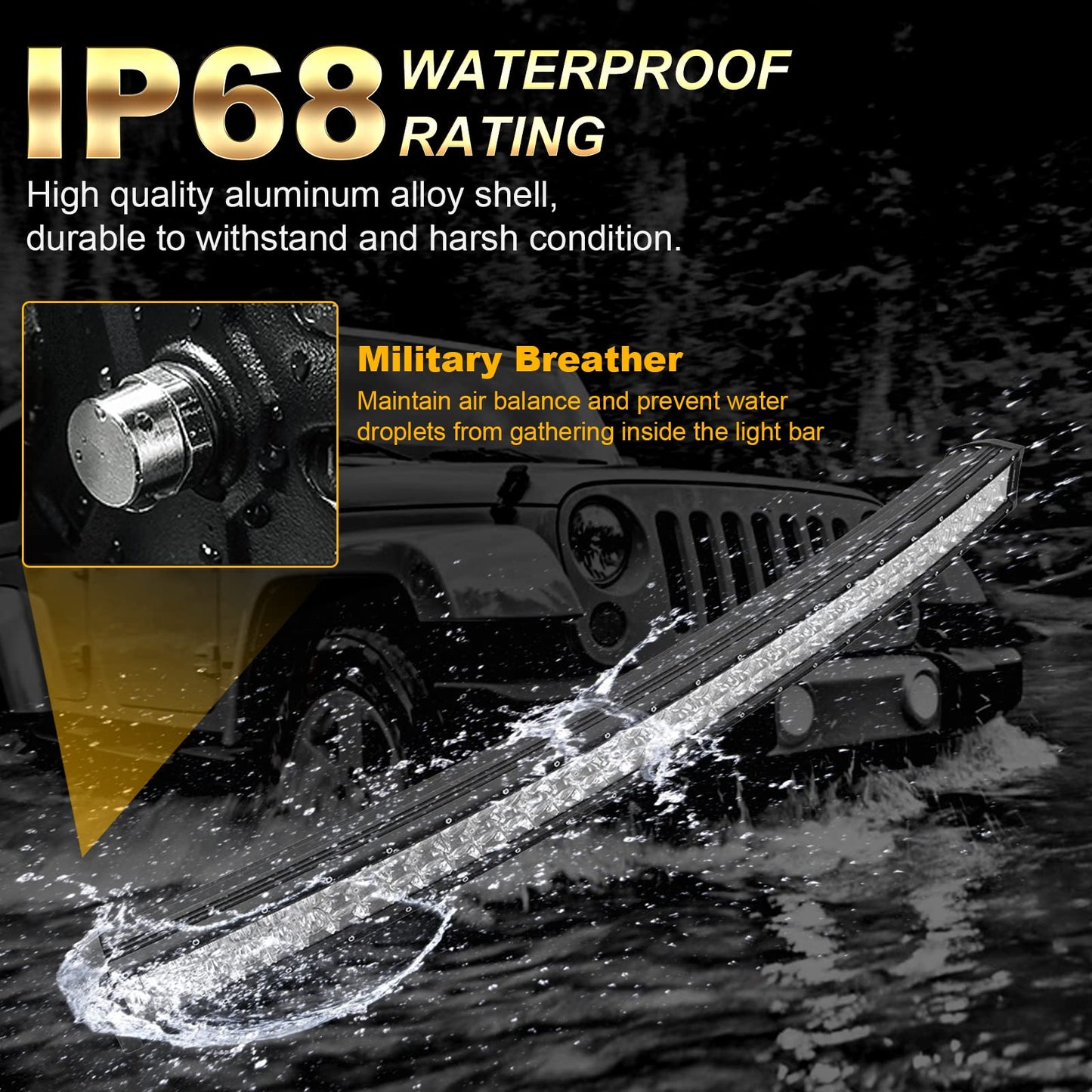 Auxbeam 42” LED Light Bar 240W LED Work Light Off Road Lights Spot Flood Combo Beam 80pcs3W Curved 5D Lens for Car SUV UTV ATV Pickup Truck with Wiring Harness