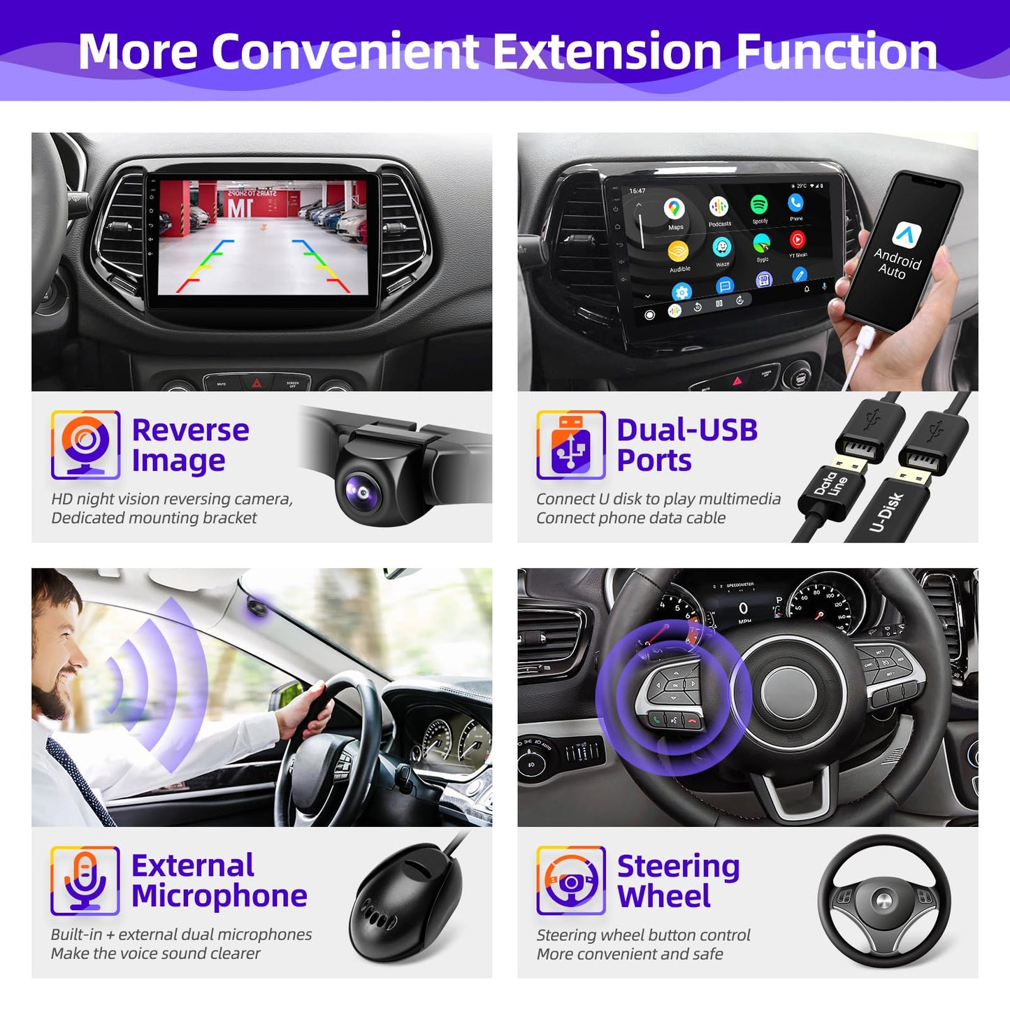 CGOGC for Jeep Compass 2017-2020 Radio Compatible with Wireless Carplay Android Auto TouchScreen Car Stereo Upgrade Bluetooth GPS FM/AM WIFI Navigation Backup Camera Multimedia Player 8-Core Head Unit