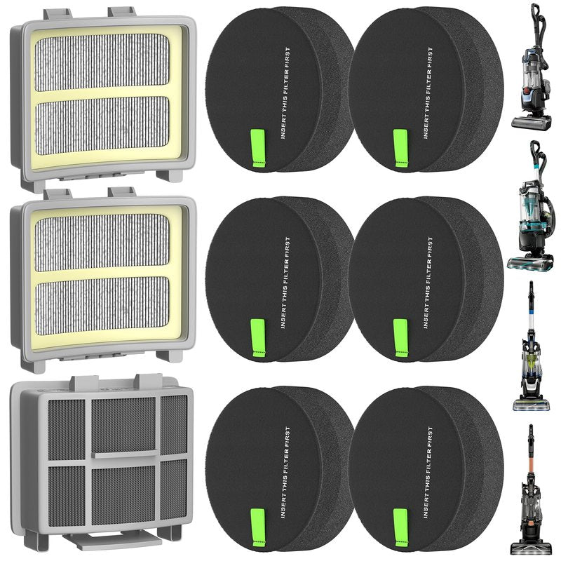 LANROON 3418 39883 3774F Filters for Bissell SurfaceSense 3418 MultiClean 3402 3774F 3409 3774 3774G 3775 3404 3415 39883 Pet Hair Eraser Upright Vacuums 3 Pack