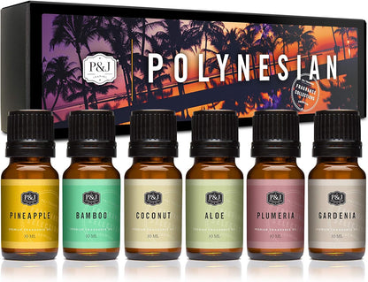 P&J Fragrance Oil Autumn Set | Brown Sugar, Apple, Harvest Spice, Vanilla, Forest Pine, and Snickerdoodle Candle Scents for Candle Making, Freshie, Soap Making Supplies, Diffuser Oil Scents