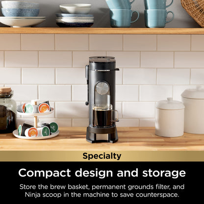 Ninja Pod & Grounds Specialty Single-Serve Coffee Maker bundled with the Blast Portable Blender, Cordless, 18oz. Vessel, Personal Blender for Shakes & Smoothies, Leakproof-Lid & Sip Spout