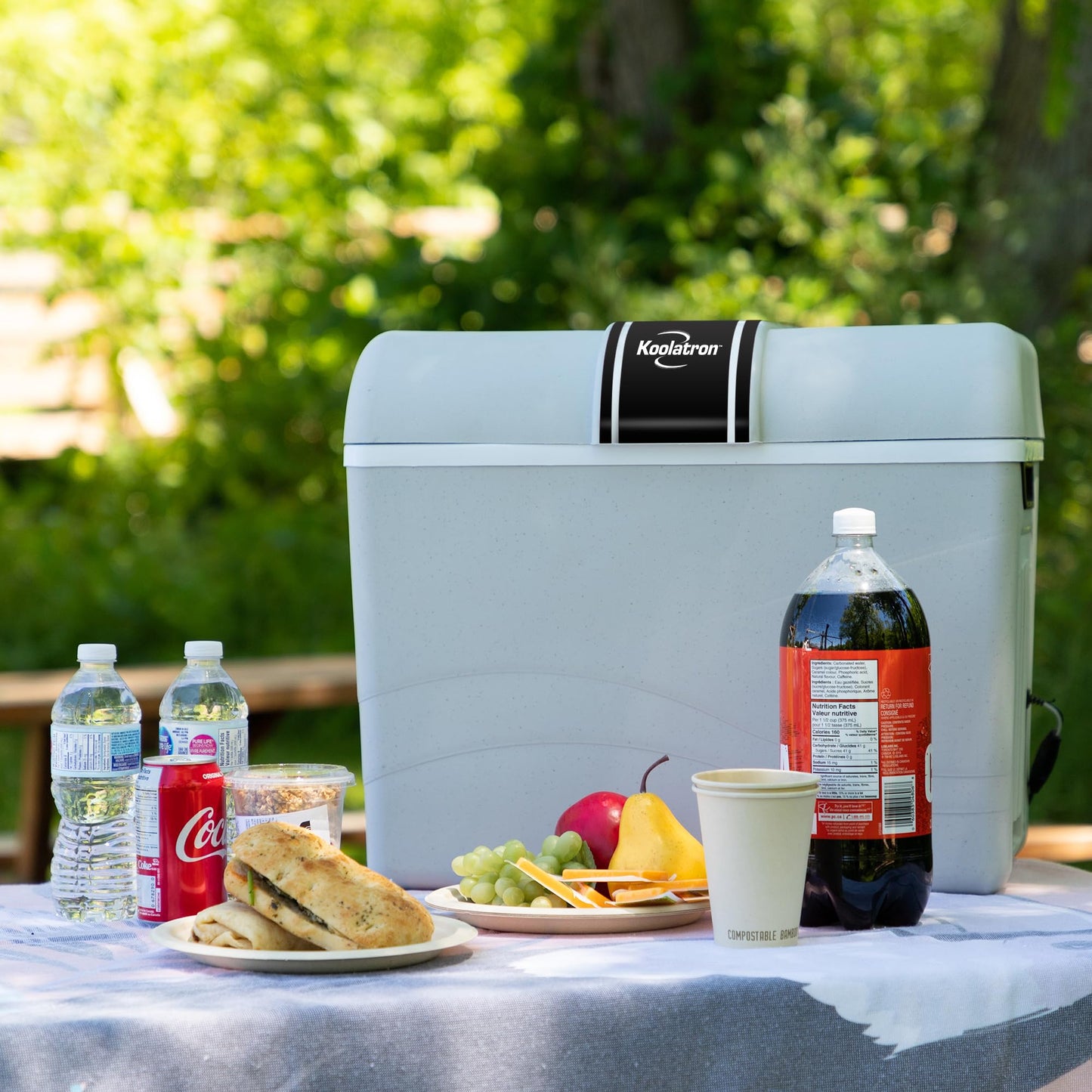 Koolatron 12V Iceless Cooler & Warmer – Portable 45 Qt Electric Cooler for Car, Truck, Camper, Boat, Hard Sided Mini Fridge for Camping, Picnic, Travel, Lunch, Food, Drinks, Bedroom, Office, Dorm