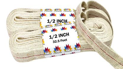 Craftsman Flat Cotton Wicks, 1/2 Inch, 65 Feet, for Kerosene Oil Lamps, White, Model DIYA102, 2 Roll Pack
