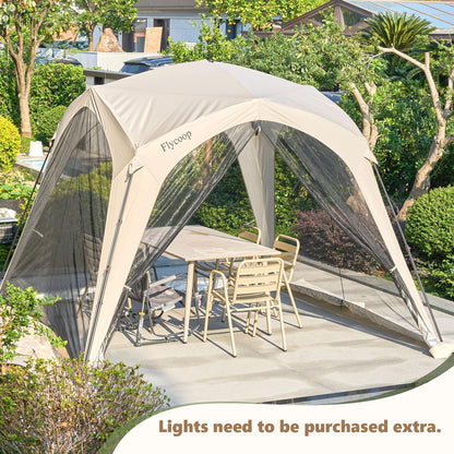 10x10 Portable Canopy Tent Gazebo with Mosquito Netting, Screen Tent 6-8 Person, Foldable Outdoor Canopy Shelter, Screen House for Camping Backyard Patio, Outdoor Gazebo Shade Canopy