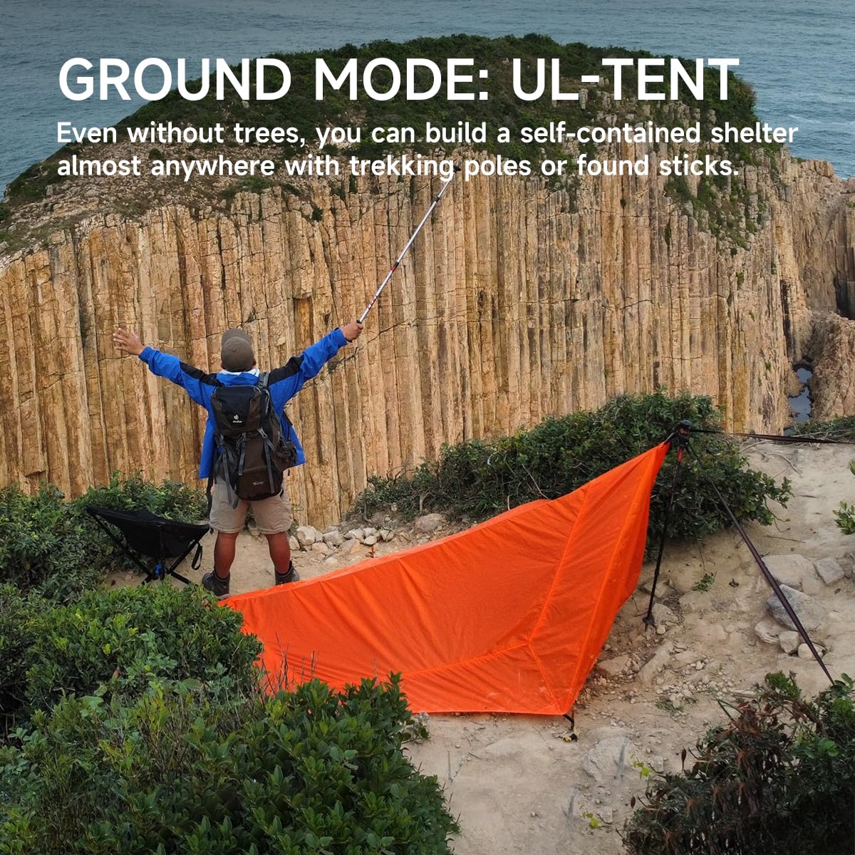 11Ft All-in-one Hammock Tent with Underquilt, Warm Insulation Ultralight 4 Season Under Quilt for Hammocks, Portable for Hiking, Backpacking