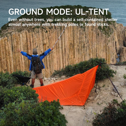 11Ft All-in-one Hammock Tent with Underquilt, Warm Insulation Ultralight 4 Season Under Quilt for Hammocks, Portable for Hiking, Backpacking