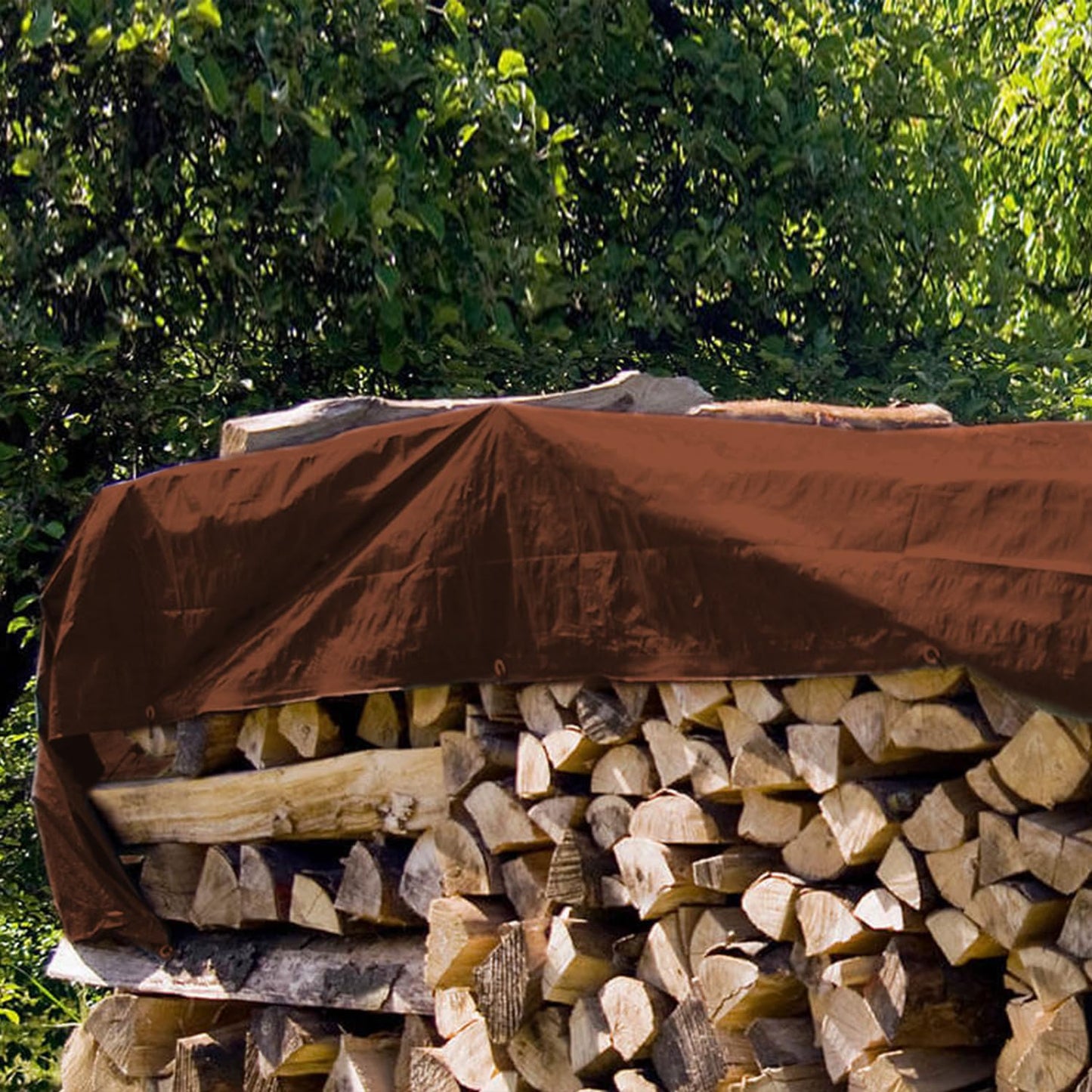 40x60Ft,Tarps Heavy Duty Waterproof, 10Mil Poly Tarps, Brown Multipurpose Tarpaulin with Metal Grommets, Edge Reinforcement Tear Resistant, UV Resistant, Camping, Outdoor Coverings