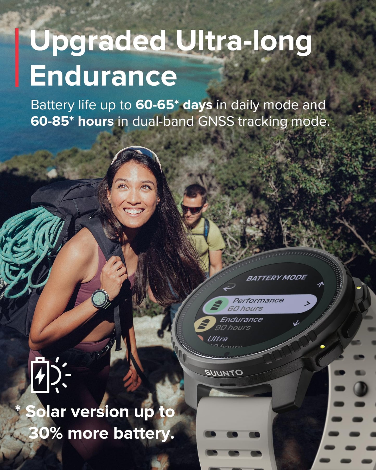 SUUNTO Vertical: Adventure GPS Watch, Large Screen, Offline Maps, Solar Charging