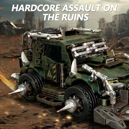HIGH GODO Off-Road Car Building Set MOC Wasteland Style Truck Model Kit Creative Cool SUV Building Block Toys Gifts for Teens Adults 14+ (636 Pieces)
