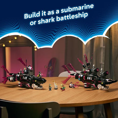 LEGO DREAMZzz Nightmare Shark Submarine Building Toy for Kids - Pretend Play Set &amp Figures for Boys &amp Girls Ages 9+ - Rebuild as a Battleship or Submarine Toy - Gift Idea for Birthdays - 7150