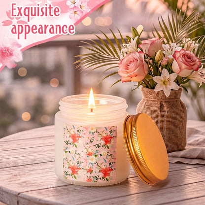 Conelist 6 Pack Scented Candles Gift Set Flowers Soy Wax Candle for Home 3.5 oz 90 Hour Burn, Candle Gifts for Men Women, Scents of Lavender/Rose/Orange/Gardenia/White Tea Orchid