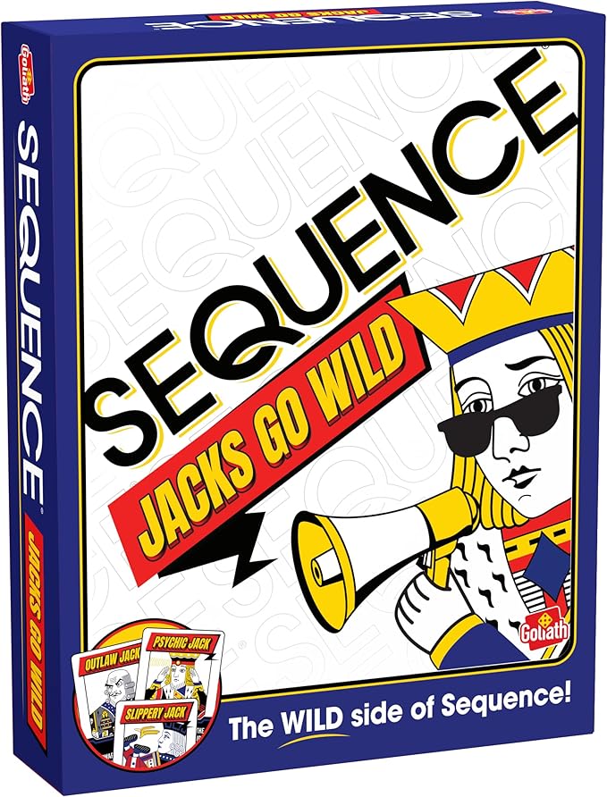 Goliath Sequence Jacks Go Wild! | Strategy Board Game Includes Additional Wild Jacks Cards | 2-12 Players Ages 7+