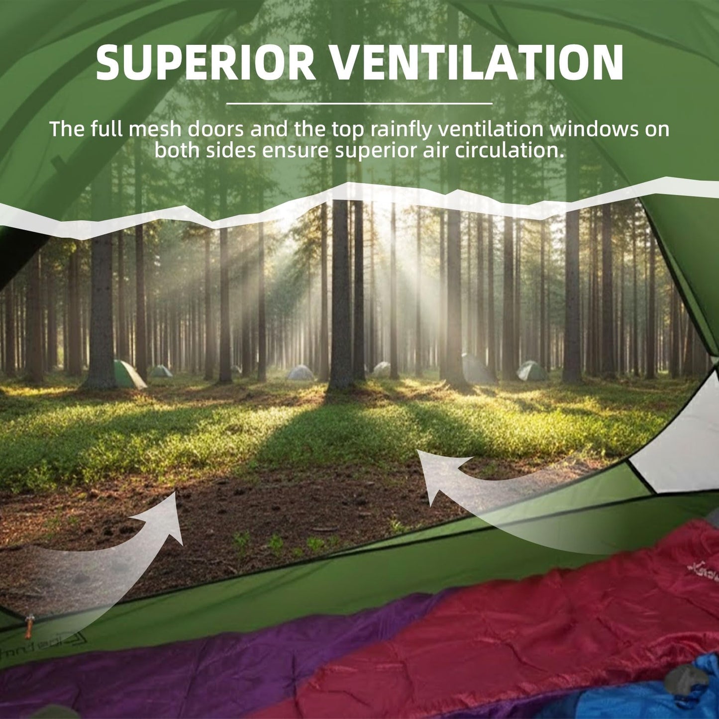 Clostnature Lightweight Backpacking Tent - 2 Person 4 Season Ultralight Waterproof Camping Tent, Large Size Easy Setup Tent for Winter, Cold Weather, Family, Outdoor, Hiking and Mountaineering