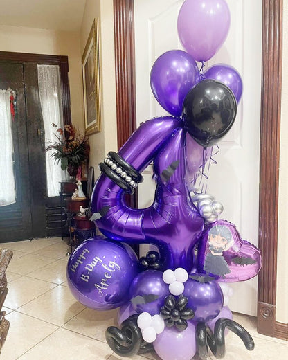 Purple Number 12 Balloon 40 inch, 12 Number Balloons, 12th Purple Birthday Decorations, 12 Year Old Girls Boys Party Supplies