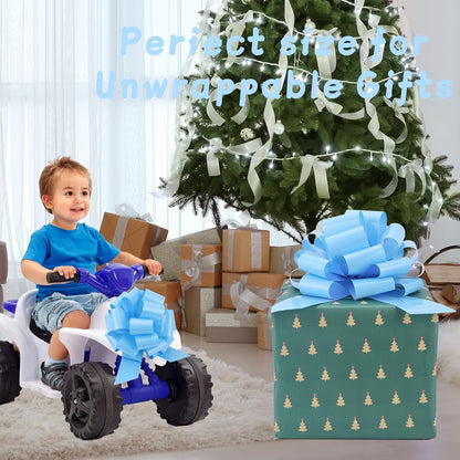 Pull Bow by Large | 12-Inch Light Blue Gift Bow Set - Perfect for Presents, Parties & Decorations