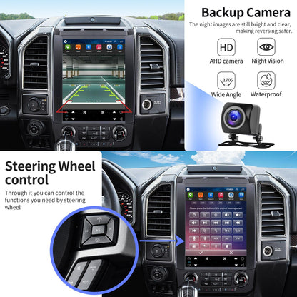 Car Radio for Ford F150 2015 2016 2017 2018 2019 2020 Upgrade Stereo Radio Replacement with CarPlay 12.1 inch Touch Screen Android Auto Bluetooth GPS WiFi Backup Camera 8Core